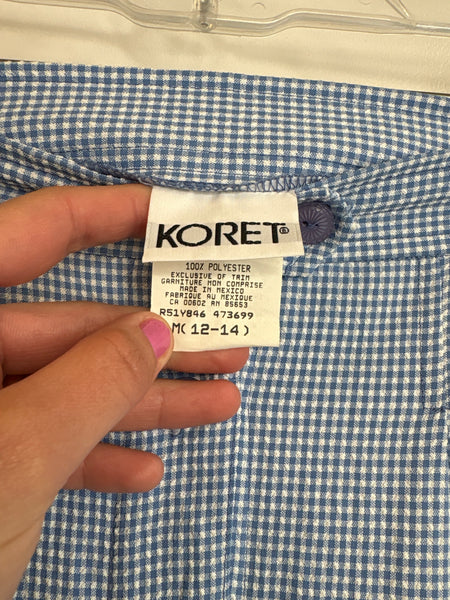 Vintage Koret Plaid A-line Midi Skirt (M)