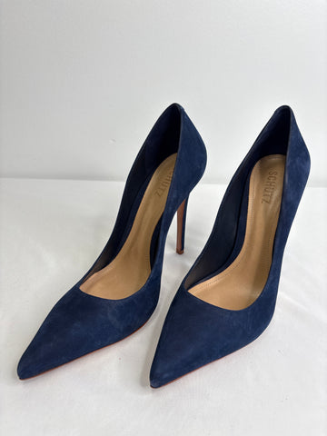 Schutz Blue Colored Velvet Pumps (USA 11B)