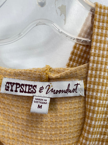Gypsies & Moondust Long-Sleeve Cropped Top (M)