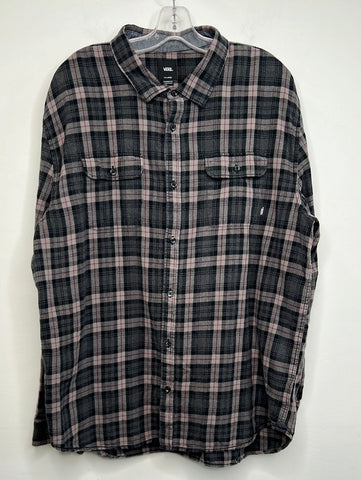 Vans Plaid Long Sleeve Button Up Shirt (XXL)