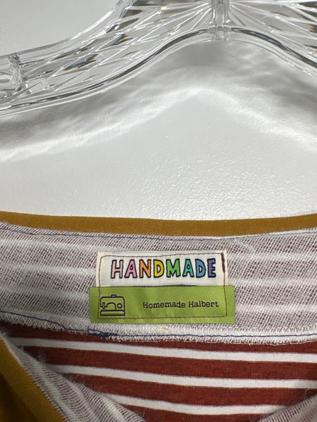 Handmade Peter-Pan Collar Striped Top