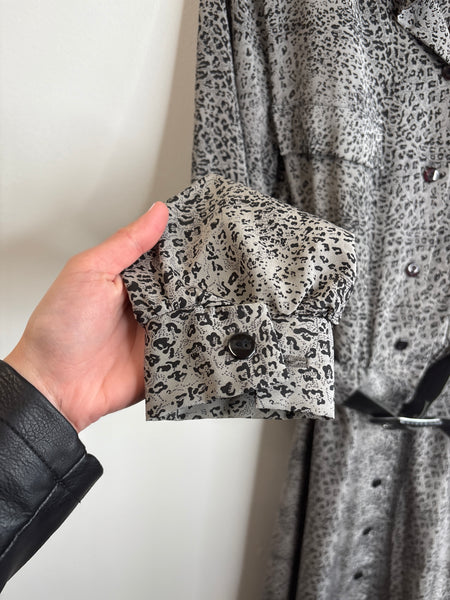 Vintage Nu-Mode Leopard Print Maxi Dress