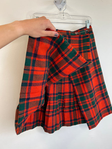 Vintage Plaid Kilt Skirt