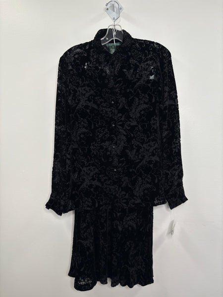 NWT The Bay Ralph Lauren Velvet Top+BottomSet (M)