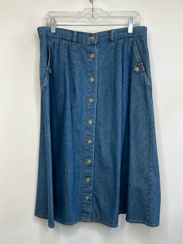 Vintage Dixie Blues Denim Midi Skirt (11)
