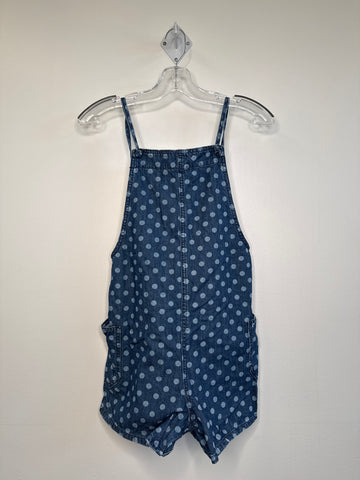 BDG Urban Outfitters Blue Cotton Polka Dot Pinafore Overalls Romper (XS)
