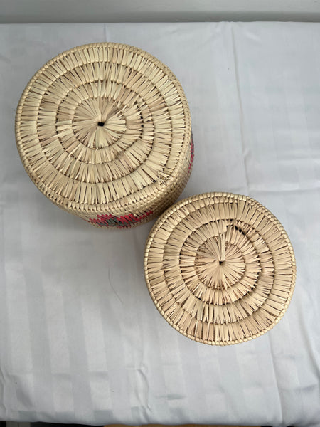 Set Of 2 Woven Wicker Baskets