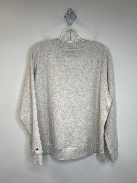 Champion Light Grey Long-Sleeve Crewneck Active Sweatershirt (XL)