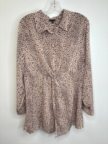 Torrid Sheer Animal Print Long-Sleeve Blouse (2)