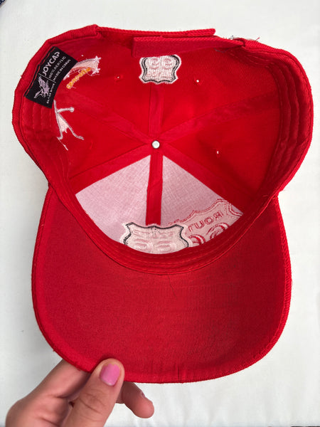 Trendy Apparel Shop Route 66 Map City Names Embroidered Structured Baseball Cap