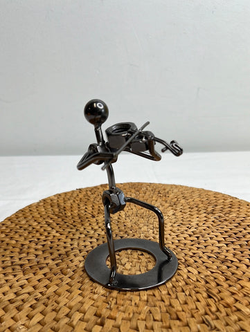 Iron Art Steel Violinist Metal Table Figurine