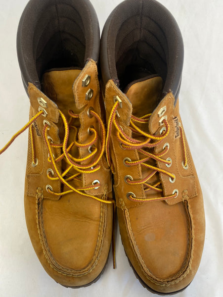 Timberland Oakwell Wheat Leather Moc Toe 7-Eye Lace Up Boots Men (9)