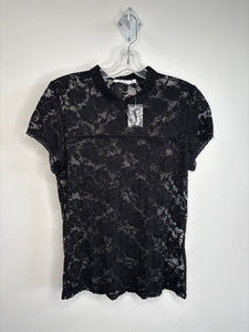Ricki’s Floral Crochet See-Through Top (L)