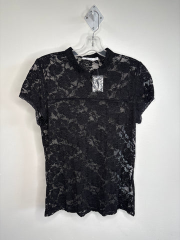 Ricki’s Floral Crochet See-Through Top (L)