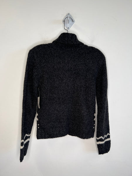 NWT Kenzie Black Nordic Turtleneck Knitted Long-Sleeve Sweater (M)