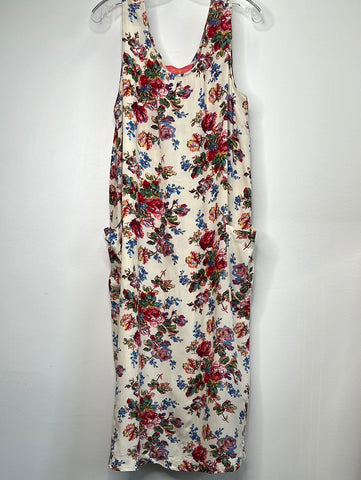 April Cornell White Floral Maxi Dress (XXL)