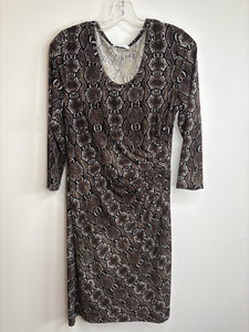 Calvin Klein Snake Print Ruched Side Sheath Dress (10)