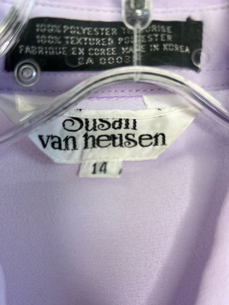 Vintage Susan Van Heusen Long-Sleeve Sheer Blouse (14)