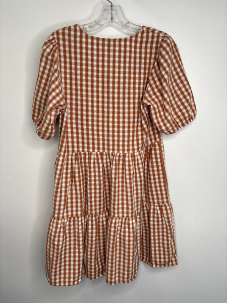 Primark Cotton-Linen Blend Gingham Tiered Dress (4)