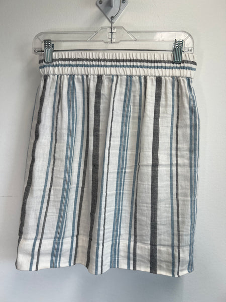 Loft Blue And White Stripe Mini Skirt (XS)