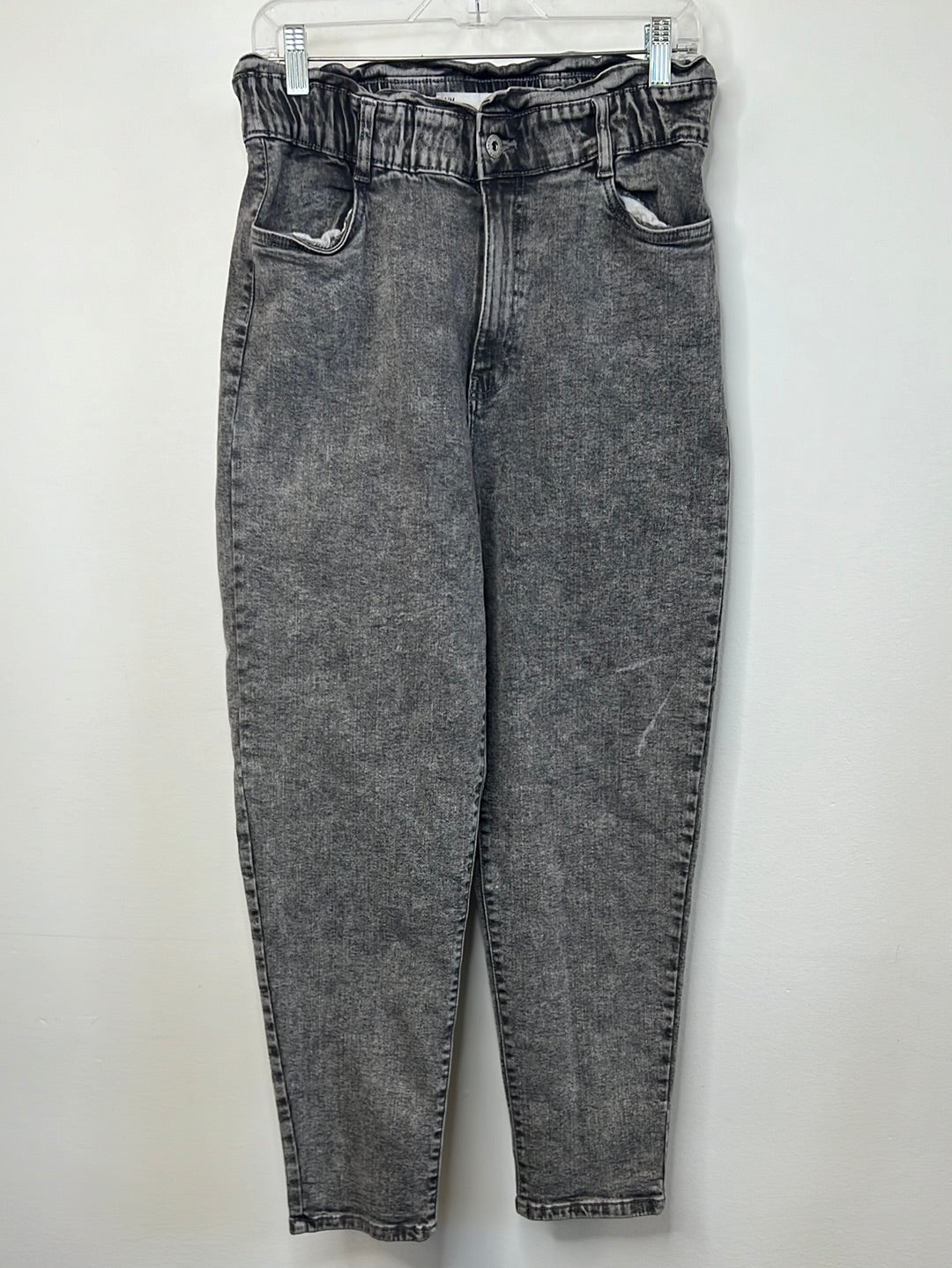 Eighty-Two Balloon Mom Gray Acid Wash Jeans (M)
