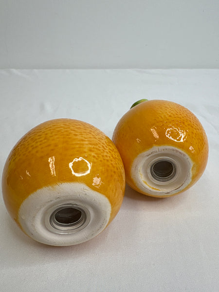 Set Of 2 Orange Citrus Salt and Pepper Shakers