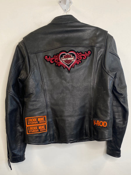 Harley Davidson Patched Leather Jacket (XL)