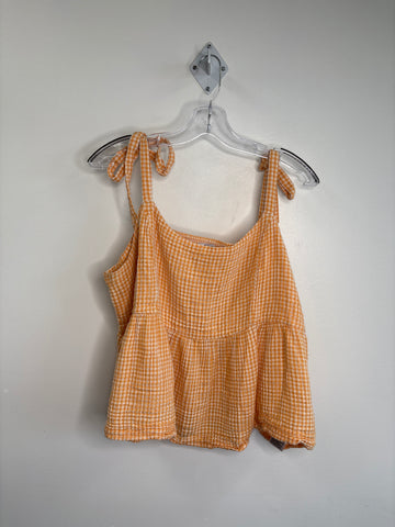 Old Navy Gingham Babydoll Ribbon-Tie Top (XXL)