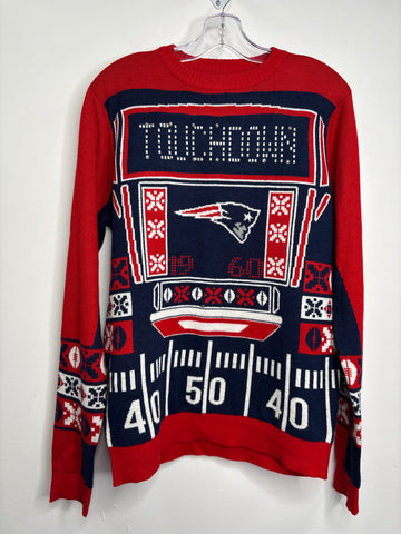 NFL Team Apparel New England Patriots Light-Up LED Football Sweater (M)