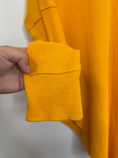 Aritzia TNA Long Sleeve Alder Thermal Waffle Light Knit Shirt (S)