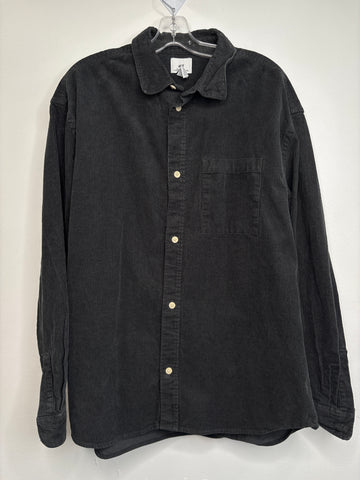 H&M Relaxed Fit Cotton Corduroy Button-Up Shirt (L)