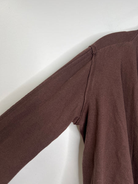 Sustainable Fibre Source Chocolate Brown Long-Sleeve Cropped Sweater (L)