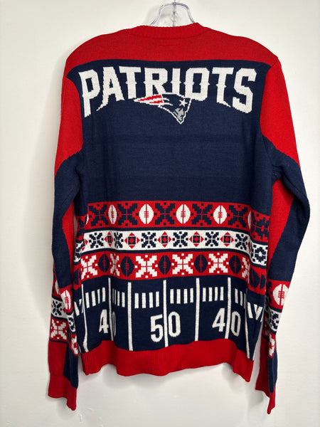 NFL Team Apparel New England Patriots Light-Up LED Football Sweater (M)