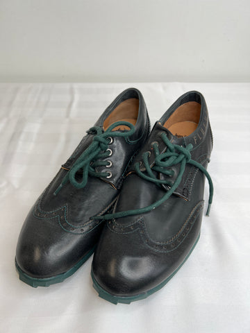 John Fluevog Future Round Toe Orbit Brogue Wingtip Derby Shoes (US Men’s 8)