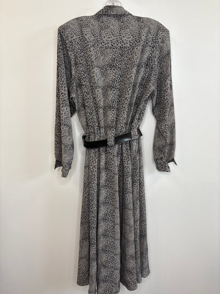 Vintage Nu-Mode Leopard Print Maxi Dress