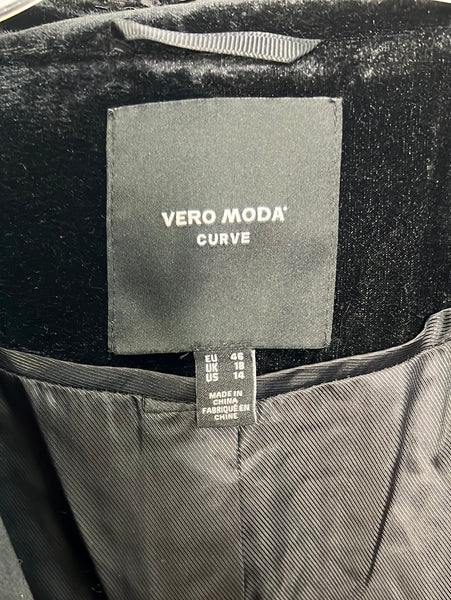 Vero Moda Curve Plus Merle Sequinned Double-Breasted Blazer (XL)
