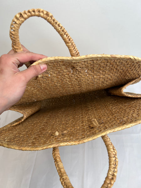 Straw Tote Bag With Handles