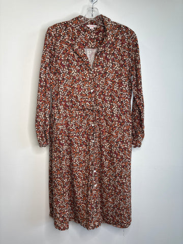 Joe Fresh Floral Button Front Shirt Dress (S)