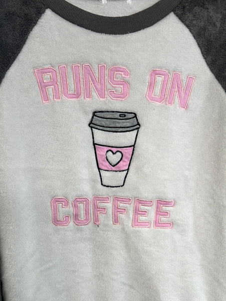 “Runs on Coffee” Fleece Shirt (S)