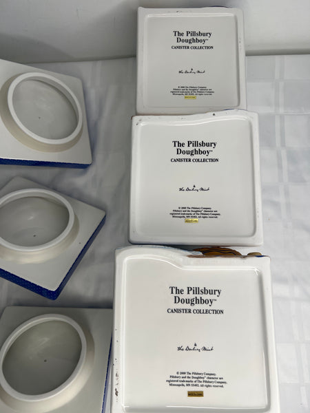 SET OF 3 Vintage 2000 Danbury Pillsbury Doughboy Canister Collection Set