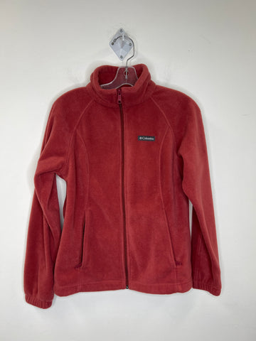 Columbia Deep Dusty Rose Fleece Zip-up Long-Sleeve Jacket (M)