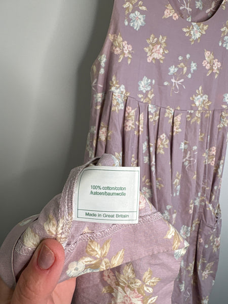 Vintage Laura Ashley Sleeveless Floral Maxi Dress (8)