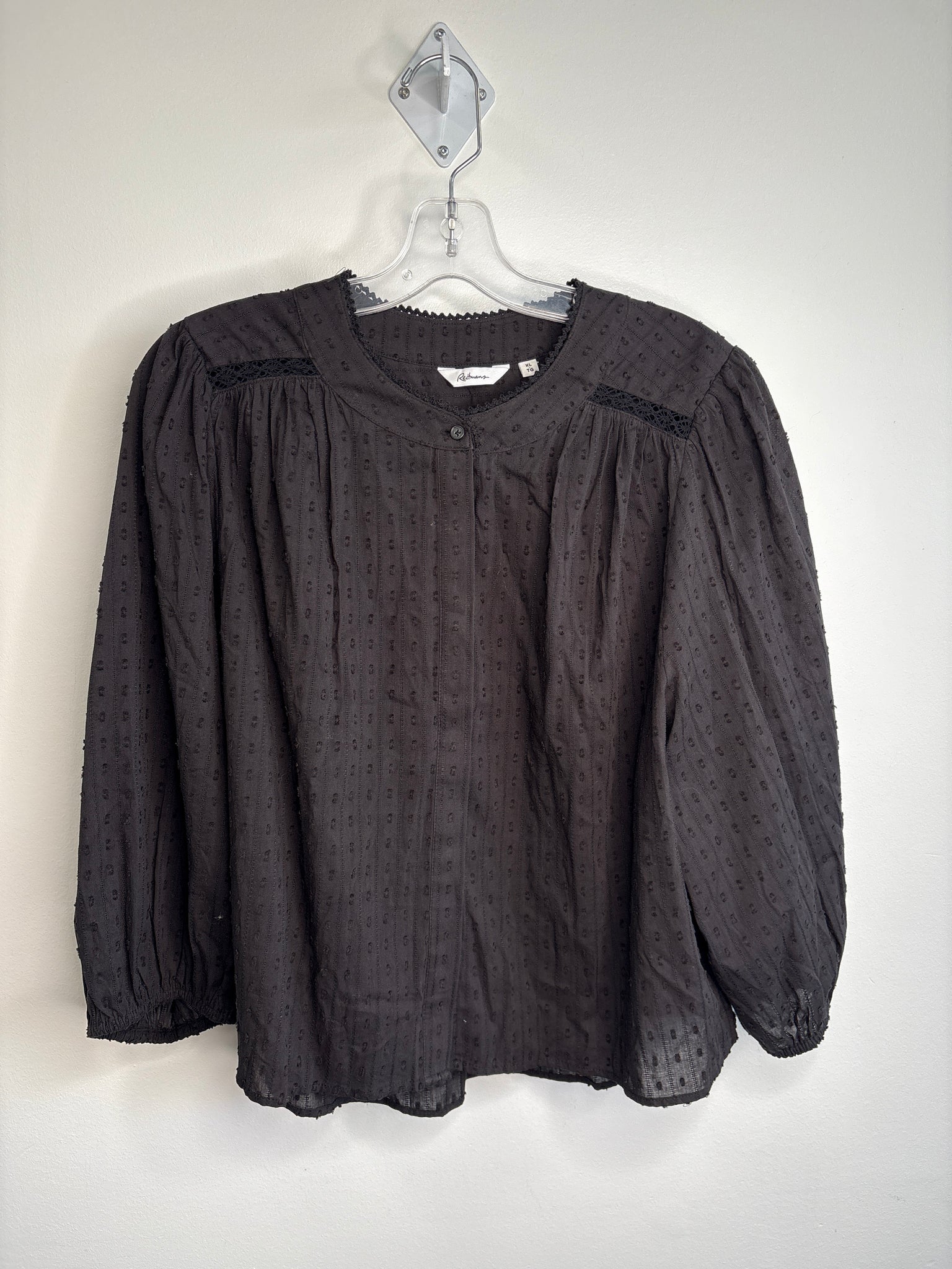 Reitmans Cotton-Blend Long-Sleeve Blouse (XL)