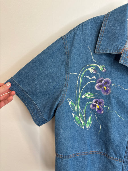 Vintage Ramab Floral Painted Shirt (XL)