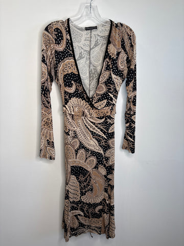 James Lakerland V-Neck Patterned Midi Dress (44)
