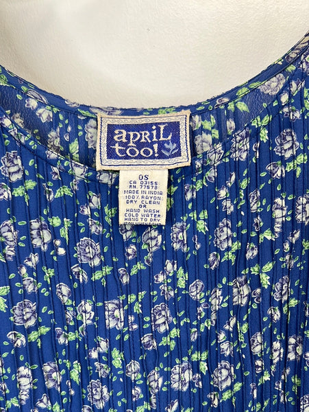 Vintage April Too! Sleeveless Floral Maxi Dress (0S)