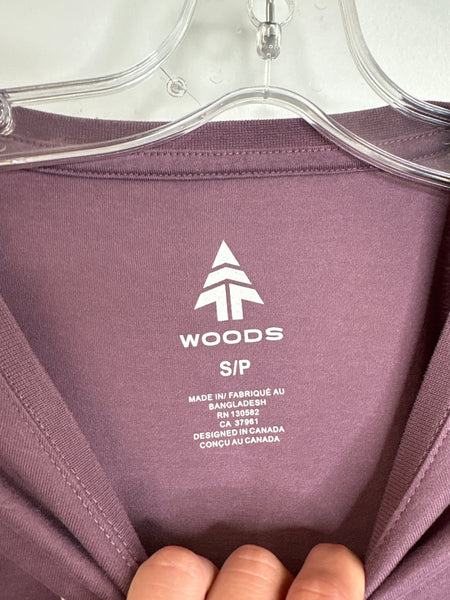 Woods Long-Sleeve Cotton-Blend Graphic Top (S)