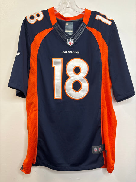 NFL Nike Denver Broncos #18 Peyton Manning Football Jersey (L)
