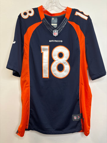 NFL Nike Denver Broncos #18 Peyton Manning Football Jersey (L)