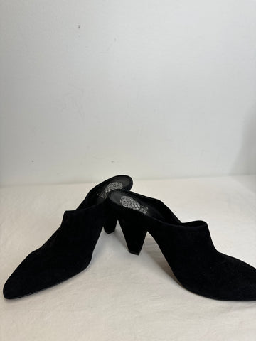 Vince Camuto Black Suede Open Heel Mules (US 9.5M Women’s)